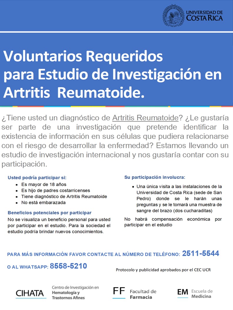 Voluntarios requeridos para estudio de investigación